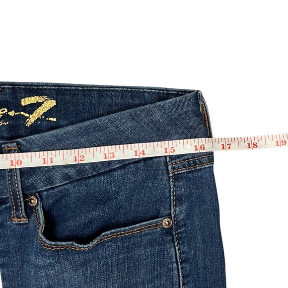 Seven7 Women's Tummyless High Rise Stretch Dark Wash Classic Skinny Jeans Sz 10 - Picture 5 of 16